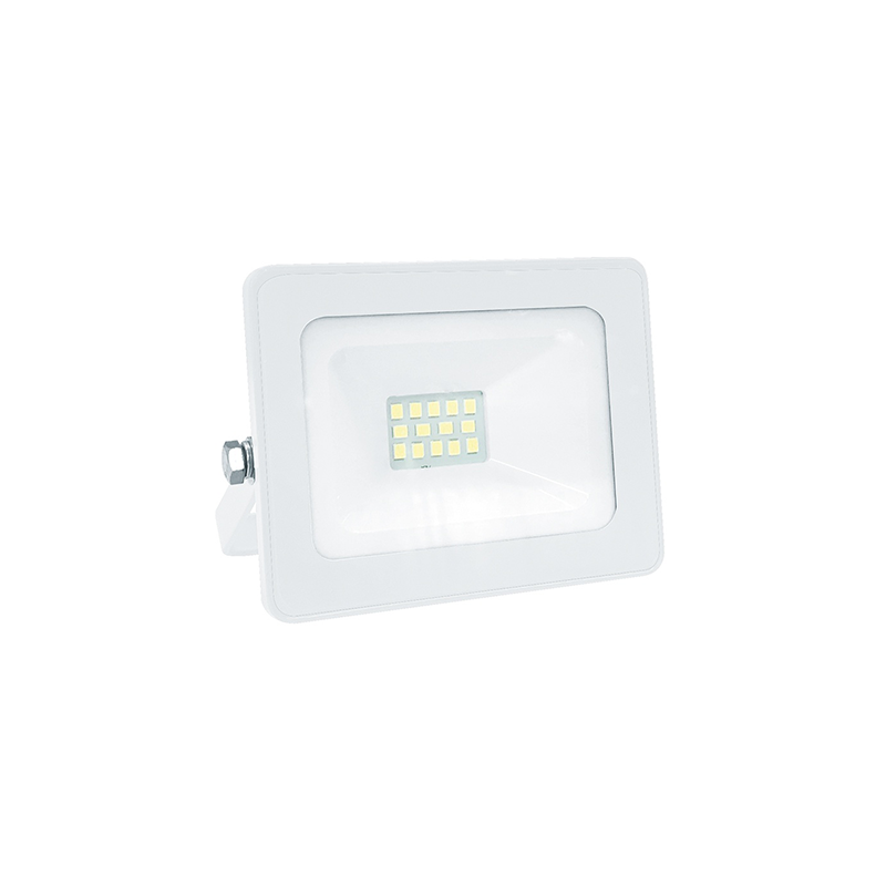 WHITE LED SMD FLOOD LUMINAIRE IP66 10W 3000K 800Lm 230V RA80 WHITE LED SMD FLOOD LUMINAIRE IP66 10W 3000K 800Lm 230V RA80