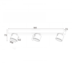 ^ΕΠΙΤΟΙΧΟ Φ/Σ LED 15W COB 80° 3000K 1200LM ΜΑΥΡΟ ΑΛΟΥΜΙΝΙΟ 54X7XH10CM PLUTO