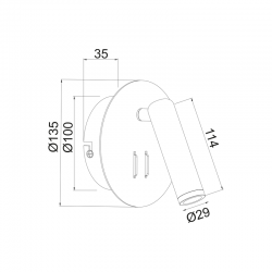 ΕΠΙΤΟΙΧΟ Φ/Σ LED 3+4W 3000K 280LM ΛΕΥΚΟ ΜΕΤΑΛΛΙΚΟ D13,5X7CM ZEUS