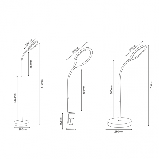 LED ΓΡΑΦΕΙΟΥ 3 IN 1 10W ΜΑΥΡΟ ABS+ΑΛΟΥΜΙΝΙΟ CCT STEP DIMMABLE 32Χ40Χ7 STEFAN