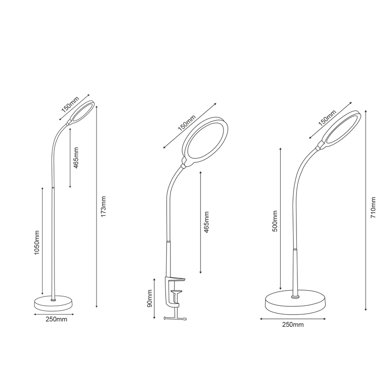 LED ΓΡΑΦΕΙΟΥ 3 IN 1 10W ΜΑΥΡΟ ABS+ΑΛΟΥΜΙΝΙΟ CCT STEP DIMMABLE 32Χ40Χ7 STEFAN