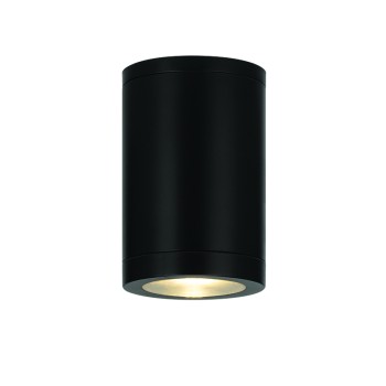 GU10  ROUND CEILING LUMINAIRE 230V AC MATT BLACK IP65 GU10 MAX.7W