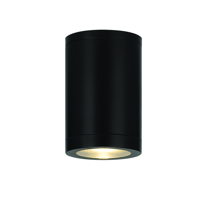 GU10  ROUND CEILING LUMINAIRE 230V AC MATT BLACK IP65 GU10 MAX.7W