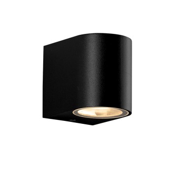 GU10 WALL LUMINAIRE PLASTIC 230V AC BLACK IP65 MAX 3W LED