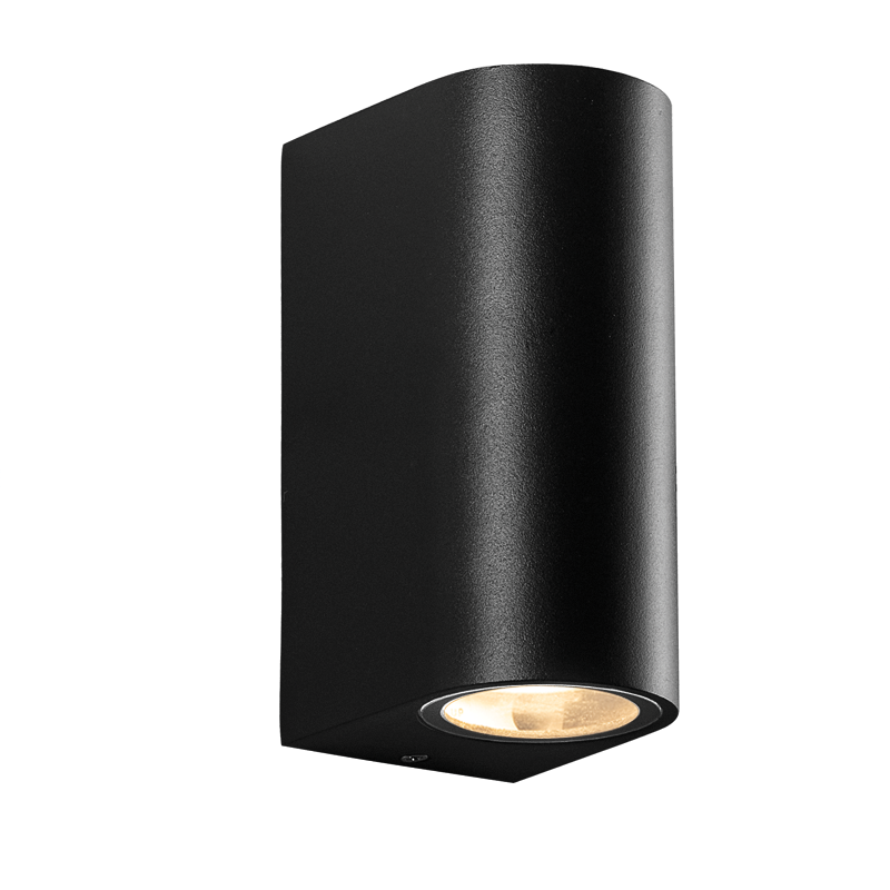 GU10 WALL LUMINAIRE PLASTIC 230V AC BLACK IP65 MAX.2X3W LED