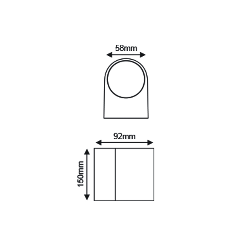 GU10 WALL LUMINAIRE PLASTIC 230V AC WHITE IP65 MAX.2X3W LED