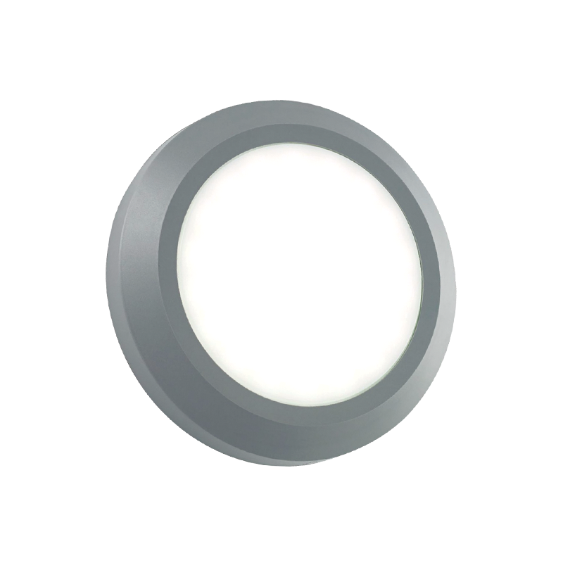 LED WALL ROUND LUMINAIRE GREY 230V AC IP65 4W 3000K 310LM RA80 LED WALL ROUND LUMINAIRE GREY 230V AC IP65 4W 3000K 310LM RA80