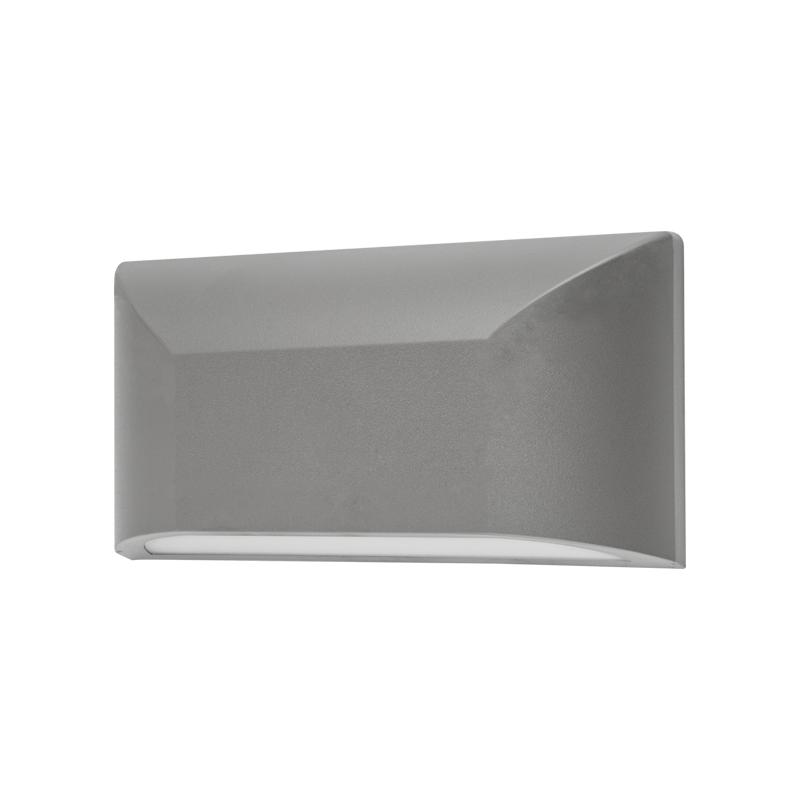 LED WALL RECTANGLE LUMINAIRE GREY 230V AC IP65 6W 3000K 350LM RA80 LED WALL RECTANGLE LUMINAIRE GREY 230V AC IP65 6W 3000K 350LM RA80