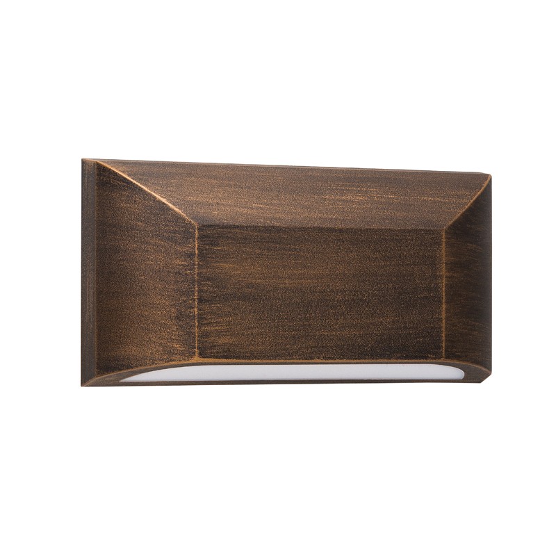 LED WALL RECTANGLE LUMINAIRE RUST 230V AC IP65 6W 3000K 350LM RA80 LED WALL RECTANGLE LUMINAIRE RUST 230V AC IP65 6W 3000K 350LM RA80