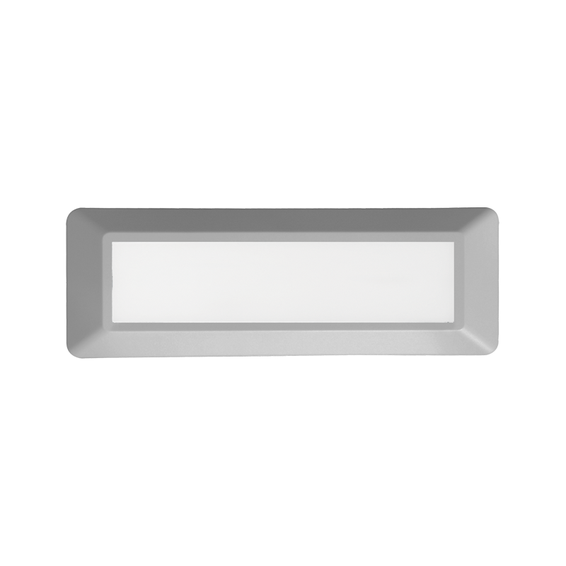 LED WALL RECTANGLE LUMINAIRE GREY 230V AC IP65 4W 3000K 290LM RA80 LED WALL RECTANGLE LUMINAIRE GREY 230V AC IP65 4W 3000K 290LM RA80