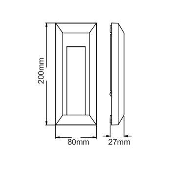 NETTO ΑΠΛΙΚ ΛΕΥΚΗ ΕΠΙΤΟΙΧ PC 230V IP65 0,7W 3000K 9X3014LED 60LM NETTO ΑΠΛΙΚ ΛΕΥΚΗ ΕΠΙΤΟΙΧ PC 230V IP65 0,7W 3000K 9X3014LED 60LM