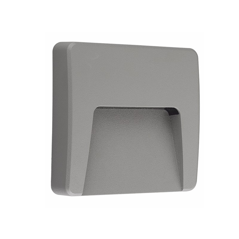 LED WALL SQUARE LUMINAIRE GREY 230V AC IP65 3W 3000K 200LM RA80 LED WALL SQUARE LUMINAIRE GREY 230V AC IP65 3W 3000K 200LM RA80