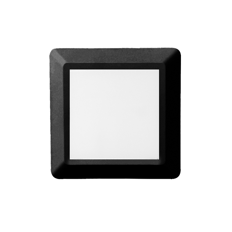 LED WALL SQUARE LUMINAIRE BLACK 230V AC IP65 4W 3000K 270LM RA80