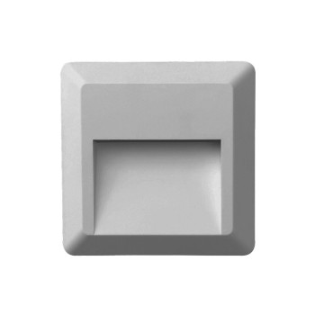 LED WALL SQUARE LUMINAIRE GREY 230V AC IP65 2W 3000K 100LM RA80