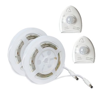 LED DIMMABLE KIT ME SMD ΛΩΡΙΔΑ 2X1.2M 2X5.8W 2X570LM IP65 NANO 3000K ΜΕ 2 ΑΙΣΘΗΤΗΡΕΣ & 12V DC DRIVER
