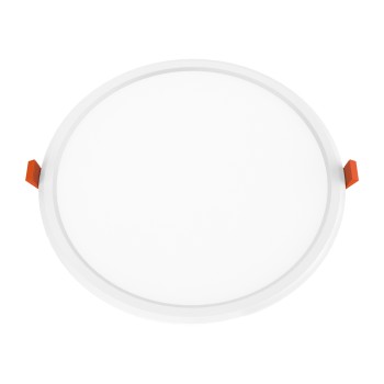 Υ/Κ LED PANEL WHITE ROUND 22W 3000K 2150Lm  Φ225x28mm 230V AC Ra80
