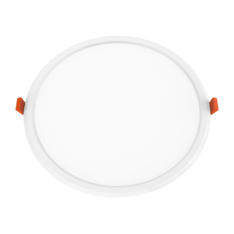 Υ/Κ LED PANEL WHITE ROUND 22W 3000K 2150Lm  Φ225x28mm 230V AC Ra80