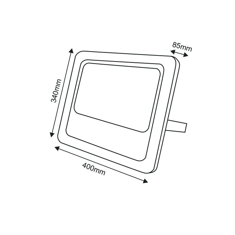SOLAR SMD LED FLOOD LIGHT 300W 6000K IP66 120° Ra70 SOLAR SMD LED FLOOD LIGHT 300W 6000K IP66 120° Ra70