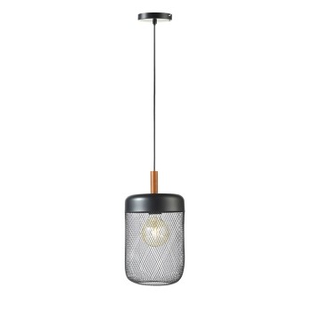 NETTO ΚΡΕΜΑΣΤΟ Φ/Σ 1ΧΕ27 ΜΑΥΡΟ ΜΕΤΑΛΛΙΚΟ+ΞΥΛΟ D20XH154CM PAROT