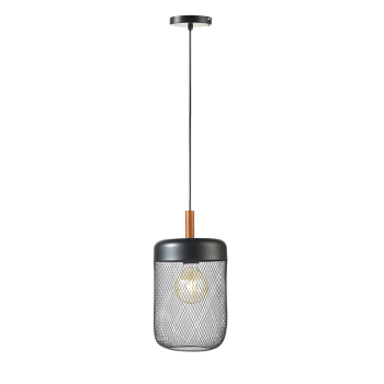 NETTO ΚΡΕΜΑΣΤΟ Φ/Σ 1ΧΕ27 ΜΑΥΡΟ ΜΕΤΑΛΛΙΚΟ+ΞΥΛΟ D20XH154CM PAROT