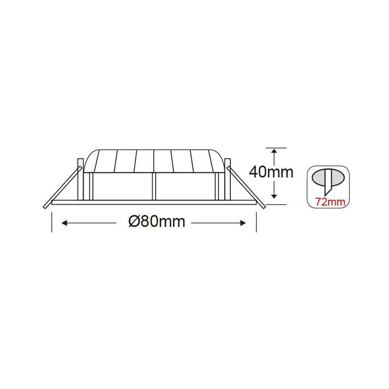 NETTO ROUND N.MAT MOV. LED SPOT 6W 6000K 440Lm COB 230V 60° Ra80