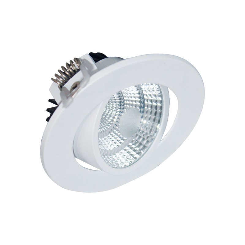 NETTO ROUND WHITE MOV. LED SPOT 6W 6000K 440Lm COB 230V 60° Ra80