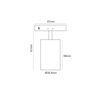 ΜΙΝΙ ΜΑΥΡΟ ΜΑΓΝΗΤΙΚΟ ΣΠΟΤ 24V DC 5W 3000K 510LM 24° RA90 5YRS Φ35,5*55(81)ΜΜ