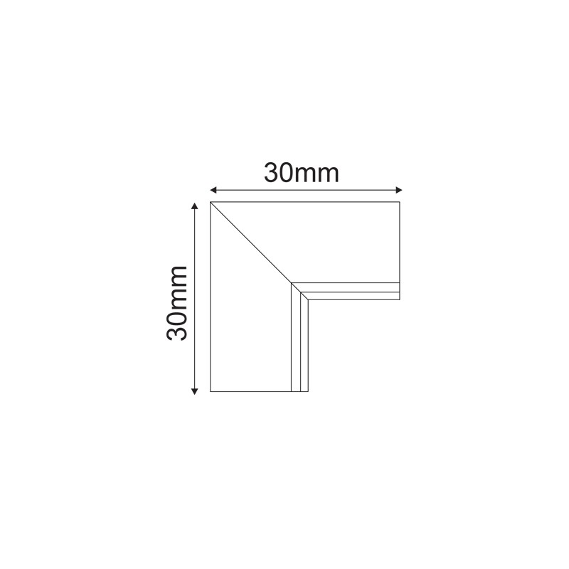 ΜΑΥΡΗ ΓΩΝΙΑ 90° ΓΙΑ ΜΙΝΙ ΜΑΓΝΗΤΙΚΗ ΡΑΓΑ TRIMLESS ΤΜΤ*ΜΒ ΜΑΥΡΗ ΓΩΝΙΑ 90° ΓΙΑ ΜΙΝΙ ΜΑΓΝΗΤΙΚΗ ΡΑΓΑ TRIMLESS ΤΜΤ*ΜΒ