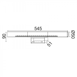 ^ ΕΠΙΤΟΙΧΟ Φ/Σ LED SMD 13W 3000K 980LM IP44 TINKI ΑΚΡΥΛ.+ΜΕΤ/ΚΟ 55Χ5,1Χ9CM TINKI