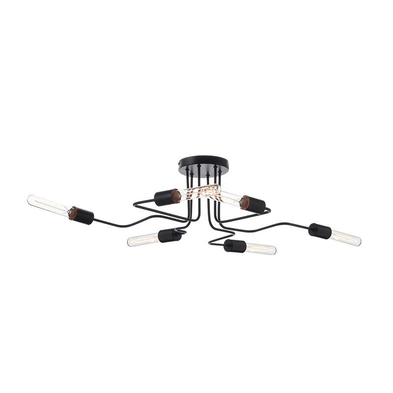 Φ/Σ ΟΡΟΦΗΣ 6XE27 ΜΕΤΑΛΛΙΚΟ ΜΑΥΡΟ ΜΑΤ 73X50XH21CM COBRA Φ/Σ ΟΡΟΦΗΣ 6XE27 ΜΕΤΑΛΛΙΚΟ ΜΑΥΡΟ ΜΑΤ 73X50XH21CM COBRA