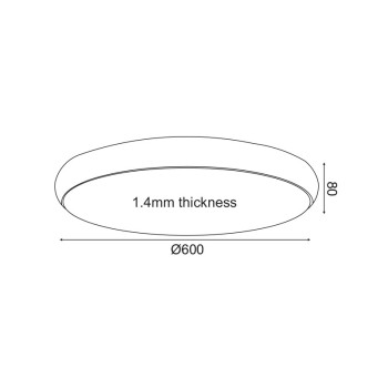 ^ΟΡΟΦΗΣ Φ/Σ LED 54W 4320LM 3000K ΜΑΥΡΟ ΜΕΤ/ΚΟ D60XH8CM KALLISTA