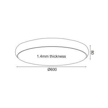 ^ΟΡΟΦΗΣ Φ/Σ LED 54W 4320LM 3000K ΜΑΥΡΟ ΜΕΤ/ΚΟ D60XH8CM KALLISTA ^ΟΡΟΦΗΣ Φ/Σ LED 54W 4320LM 3000K ΜΑΥΡΟ ΜΕΤ/ΚΟ D60XH8CM KALLISTA