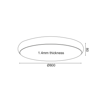 ^ΟΡΟΦΗΣ Φ/Σ LED 70W 5600LM 3000K ΜΑΥΡΟ ΜΕΤ/ΚΟ D80XH8CM KALLISTA ^ΟΡΟΦΗΣ Φ/Σ LED 70W 5600LM 3000K ΜΑΥΡΟ ΜΕΤ/ΚΟ D80XH8CM KALLISTA