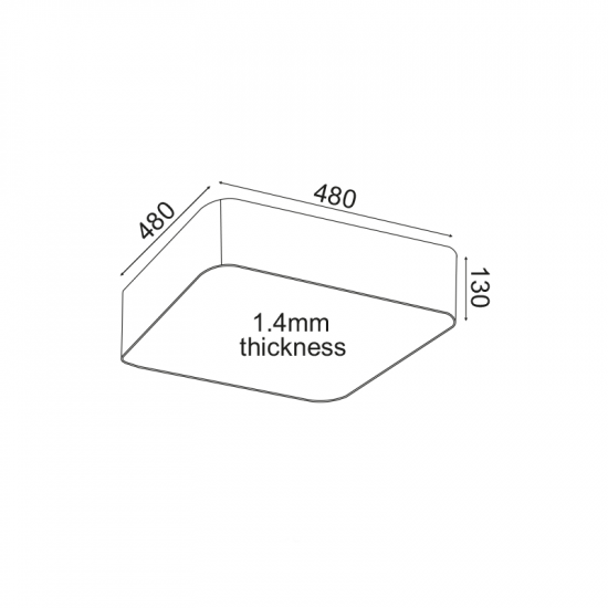 ^ΟΡΟΦΗΣ Φ/Σ LED 40W 3200LM 3000K ΛΕΥΚΟ ΜΕΤ/ΚΟ 48X48XH13CM EMERY