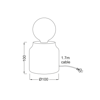 NETTO ΠΟΡΤΑΤΙΦ 1ΧΕ27 ΤΣΙΜΕΝΤΟ+ΧΑΛΙΚΙ Φ10ΧΗ10CM BELFAST