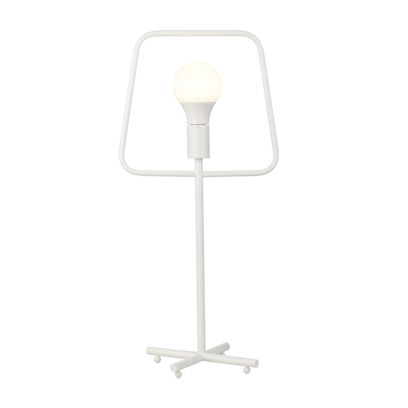 NETTO ΕΠΙΤΡΑΠΕΖΙΟ Φ/Σ 1ΧΕ27 ΛΕΥΚΟ ΜΕΤΑΛΛΙΚΟ 30Χ23ΧΗ63CM