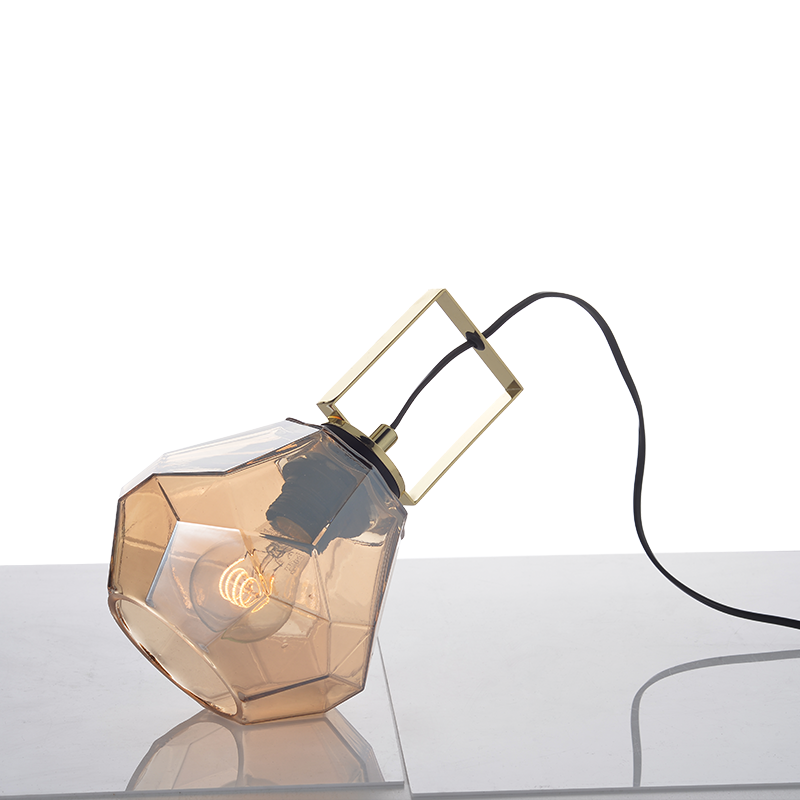 NETTO ΕΠΙΤΡΑΠ Φ/Σ 1ΧΕ27 ΓΥΑΛΙ ΚΕΧΡΙΜΠΑΡ+ΟΡΕΙΧ ΜΕΤΑΛΛΟ Φ18ΧH24,5CM DIAMONDRA