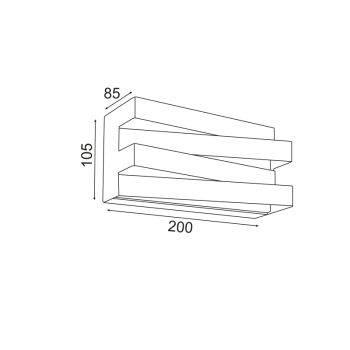^ΕΠΙΤΟΙΧΟ Φ/Σ LED 12W 3000K 960LM ΜΑΥΡΟ ΜΕΤ/ΚΟ 20X11X9CM MILANO ^ΕΠΙΤΟΙΧΟ Φ/Σ LED 12W 3000K 960LM ΜΑΥΡΟ ΜΕΤ/ΚΟ 20X11X9CM MILANO