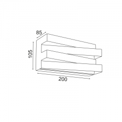 ^ΕΠΙΤΟΙΧΟ Φ/Σ LED 12W 3000K 960LM ΛΕΥΚΟ ΜΕΤ/ΚΟ 20X11X9CM MILANO