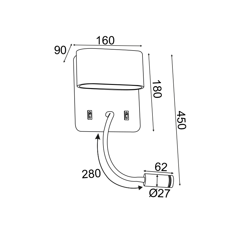 ^ΕΠΙΤΟΙΧΟ Φ/Σ LED 8W 3000K 640LM ΛΕΥΚΟ ΜΕΤ/ΚΟ 16Χ9Χ45CM PRIAMUS ^ΕΠΙΤΟΙΧΟ Φ/Σ LED 8W 3000K 640LM ΛΕΥΚΟ ΜΕΤ/ΚΟ 16Χ9Χ45CM PRIAMUS