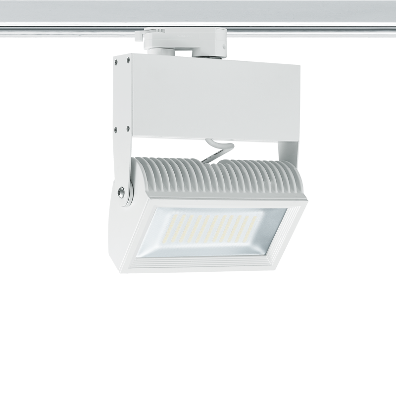 WHITE LED TRACK LIGHT 45W 3000K 4WIRES 80° 3500LM 230V Ra8 WHITE LED TRACK LIGHT 45W 3000K 4WIRES 80° 3500LM 230V Ra8
