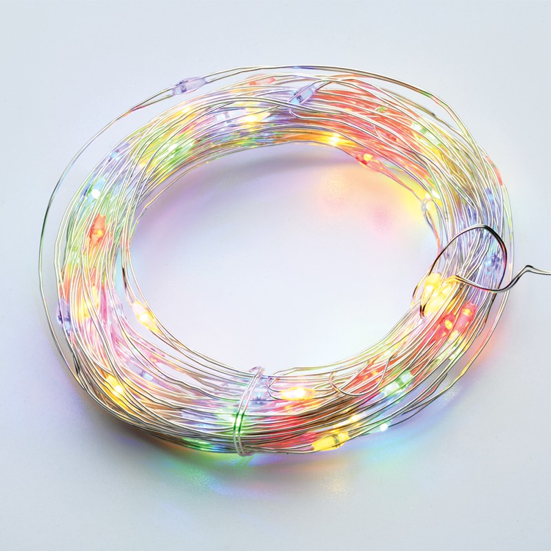 100 LED ΛΑΜΠΑΚ ΣΕΙΡΑ ΧΡΟΝΟΔΙΑΚ RGBY ΑΣΗΜΙ ΚΑΛΩΔ ΧΑΛΚΟΥ & ΜΠΑΤΑΡ 3xAA IP44 10m+10cm 100 LED ΛΑΜΠΑΚ ΣΕΙΡΑ ΧΡΟΝΟΔΙΑΚ RGBY ΑΣΗΜΙ ΚΑΛΩΔ ΧΑΛΚΟΥ & ΜΠΑΤΑΡ 3xAA IP44 10m+10cm
