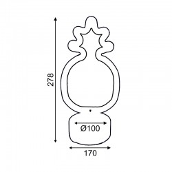 ΑΝΑΝΑΣ, 41 NEON LED ΛΑΜΠΑΚΙΑ ΜΕ ΜΠΑΤΑΡΙΑ (3xAA)/USB, ΠΡΑΣΙΝΟ & ΚΙΤΡΙΝΟ, IP20, 17x10x28,5cm