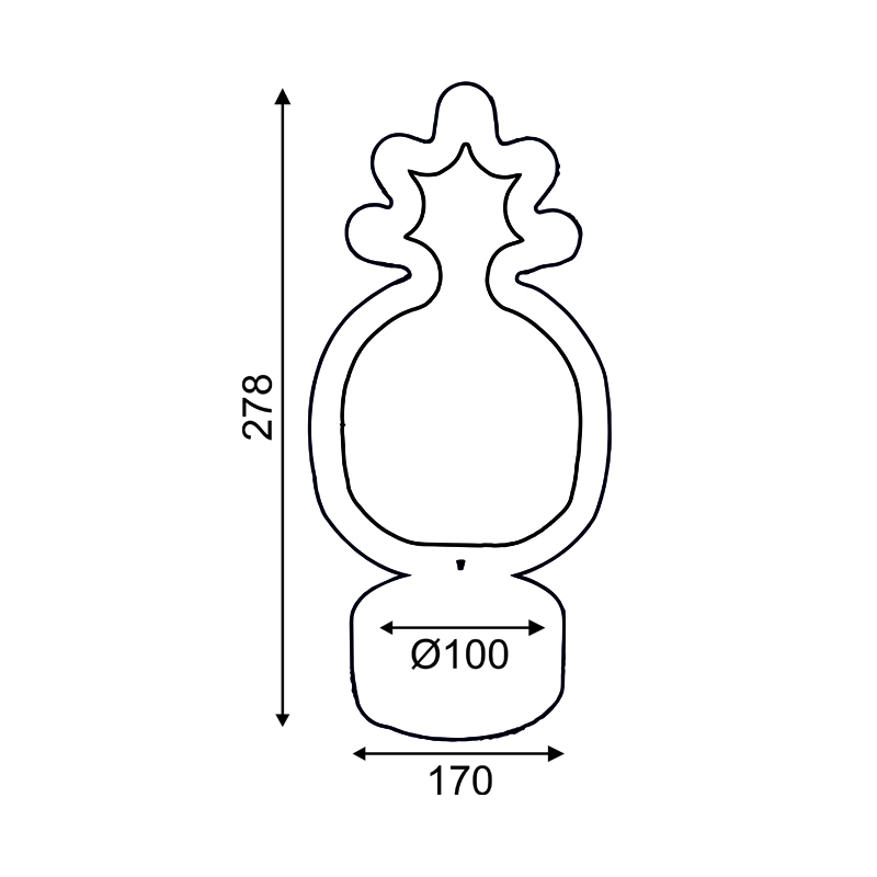 ΑΝΑΝΑΣ, 41 NEON LED ΛΑΜΠΑΚΙΑ ΜΕ ΜΠΑΤΑΡΙΑ (3xAA)/USB, ΠΡΑΣΙΝΟ & ΚΙΤΡΙΝΟ, IP20, 17x10x28,5cm ΑΝΑΝΑΣ, 41 NEON LED ΛΑΜΠΑΚΙΑ ΜΕ ΜΠΑΤΑΡΙΑ (3xAA)/USB, ΠΡΑΣΙΝΟ & ΚΙΤΡΙΝΟ, IP20, 17x10x28,5cm