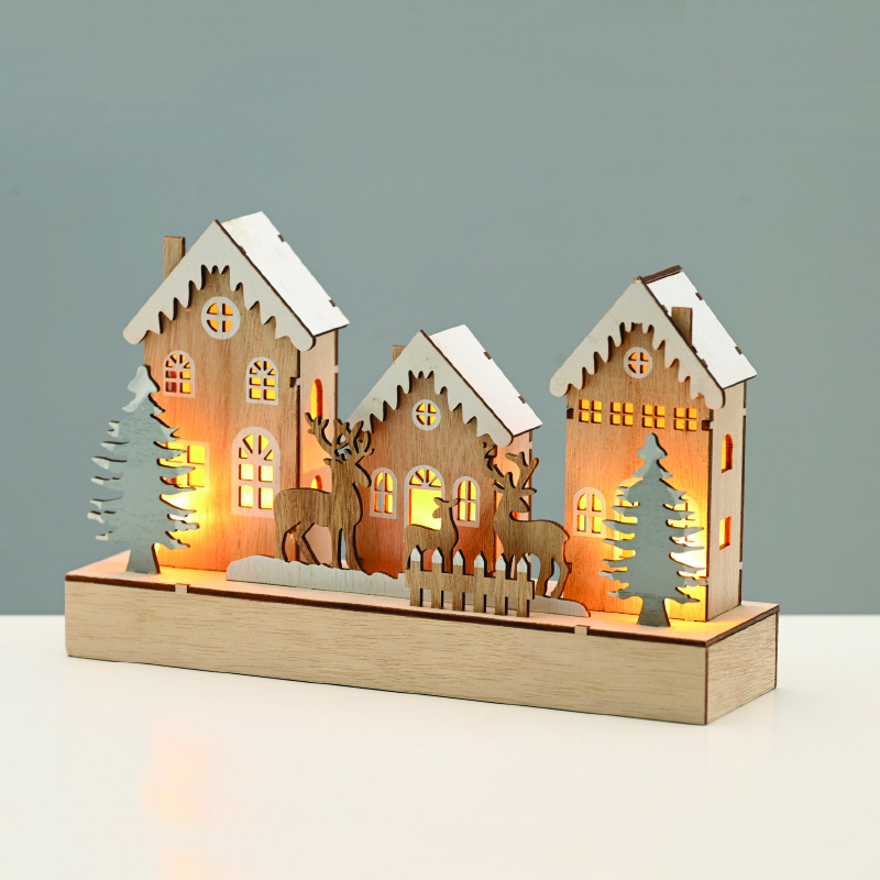 ^WOODEN VILLAGE  10 LED ΛΑΜΠ ΘΕΡΜΟ ΣΤΑΘΕΡΟ ΜΠΑΤ (2ΧΑA) 25*7*15cm IP20^