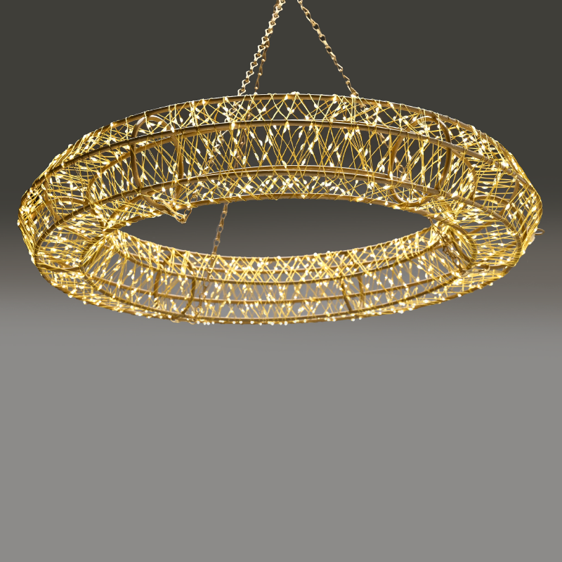 ^3D COPPER WIRE METAL MOTIF RING 1920LED ΛΑΜΠ ΚΑΛ ΧΑΛΚ ΘΕΡΜ IP44 ΑΝΤΑΠT(3V DC)ΑΛΥΣ50cm-ΑΓΚΙΣΤ 5mΚΑΛ