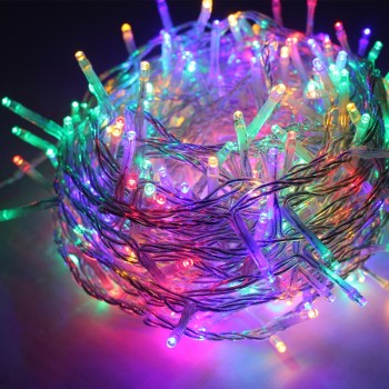 ^ 20LED ΛΑΜΠ. ΣΕΙΡΑ ΜΠΑΤ. (2xAA), RGB ΦΛΑΣ,IP20, 190+30cm, ΔΙΑΦ. ΚΑΛ. ΤΡΟΦ.