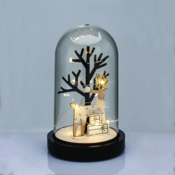 ^WOODEN DEER WITH PLASTIC COVER(TREE) 8MINI LED ΔΙΑΚ ΘΕΡΜ ΛΑΜΠ ΜΠΑΤ 2ΧΑΑΑ(ΣΥΜΠΕΡΙΛΑΜΒ) ΔΙΑΜ:11*19cm