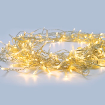 ^ 100 LED ΛΑΜΠ ΣΕ ΣΕΙΡΑ 5cm ΘΕΡΜΟ ΛΕΥΚΟ ΑΝΤΑΠΤ 31VDC & ΕΠΕΚΤ MAX 6ΣΕΤ IP44 5m ΔΙΑΦΑΝΟ ΚΑΛΩΔ
