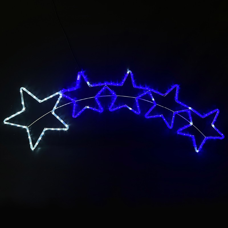 5 STARS 144 LED 6m ΜΟΝΟΚ. ΦΩΤ ΛΕΥΚΟ & ΜΠΛΕ FLASH IP65, 150*50cm 1.5m ΚΑΛ. 5 STARS 144 LED 6m ΜΟΝΟΚ. ΦΩΤ ΛΕΥΚΟ & ΜΠΛΕ FLASH IP65, 150*50cm 1.5m ΚΑΛ.